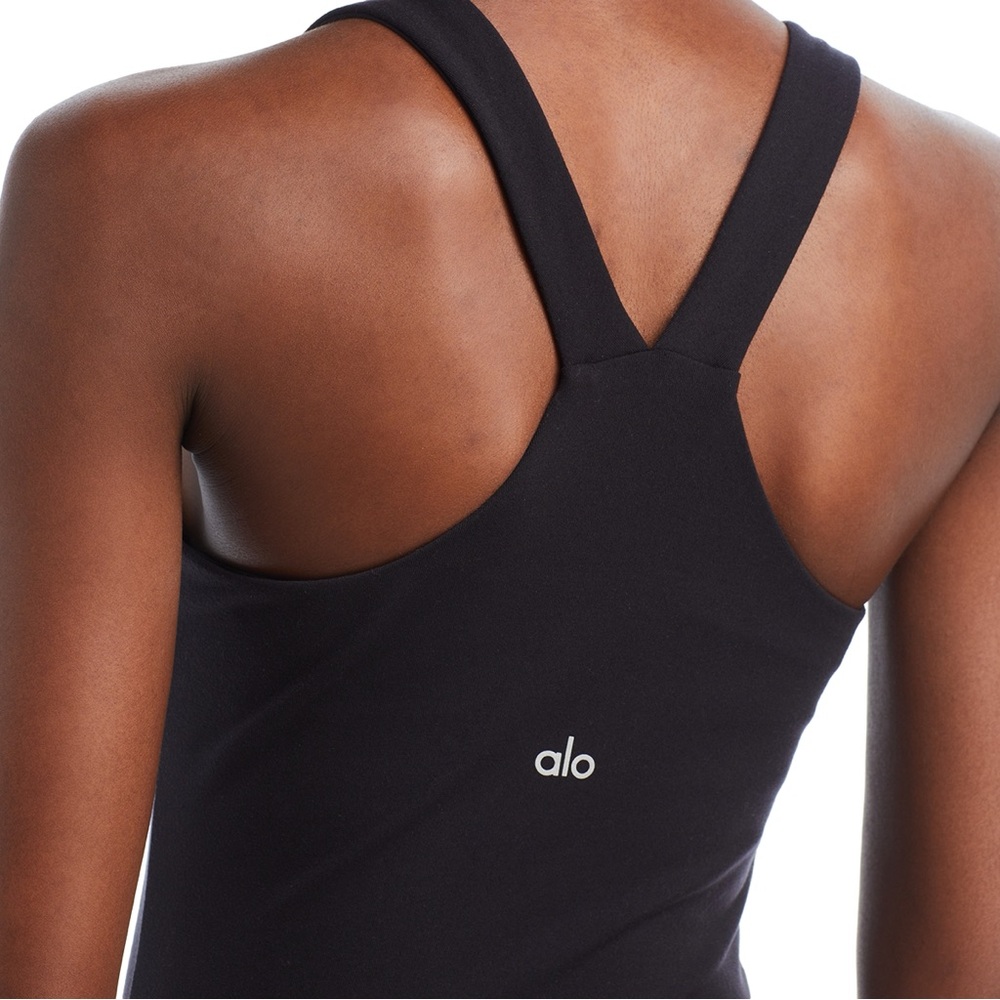 Alo Black Racerback Tank Top
